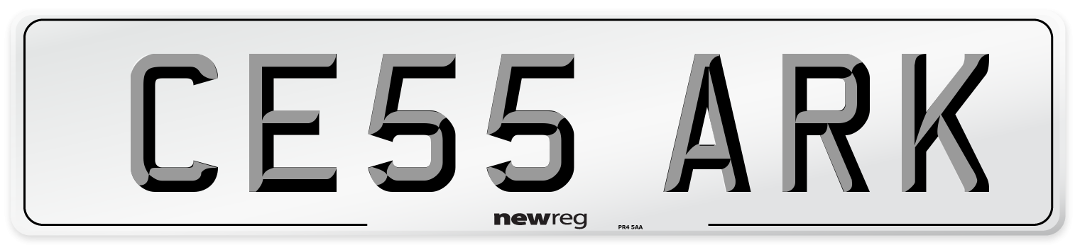 CE55 ARK Number Plate from New Reg